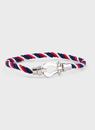 Multicolor Rope Metal Trim Bracelet