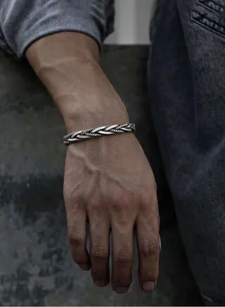 Men’s Elegant Antique Silver Color Bracelet 