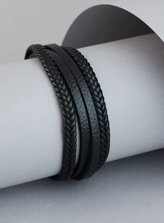 Multi Row Plaited Bracelet 