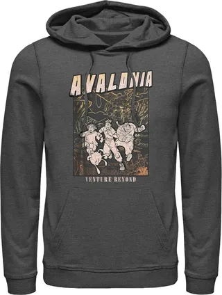 Men's Disney Strange World Avalonia Venture Beyond Pull Over Hoodie - Charcoal Heather - Large