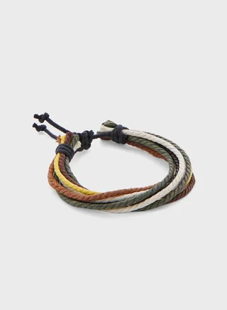 Textile Multi-String Bracelet 