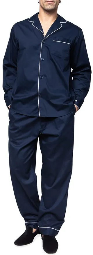 Men's Solid Twill Pajama Set