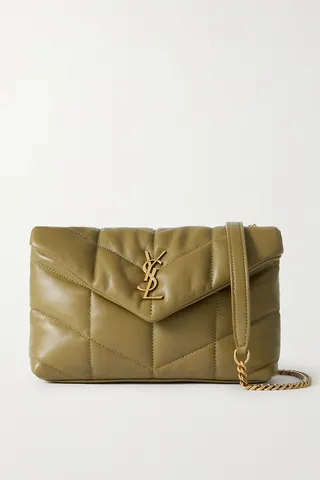 SAINT LAURENT - Loulou Puffer Toy Quilted Leather Shoulder Bag - Green
