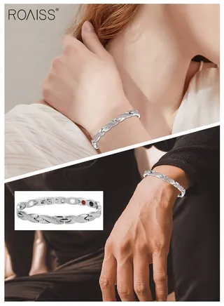 Chic Magnetic Dragon Textured Bracelet Fashionable Geometric Detachable Cuff Bangle Multicolor Casual Wrist Jewelry Gift for Men Father Brother Silver 