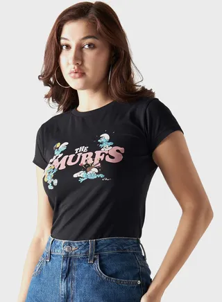Crew Neck Graphic T-Shirt 