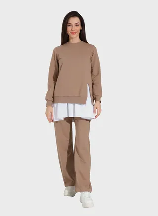Crew Neck And Pants Set