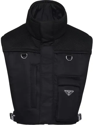 Triangle-Logo High-Neck Vest