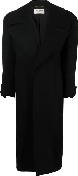 Single-Breasted Wool Coat