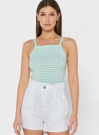 Striped Knitted Tank Top 