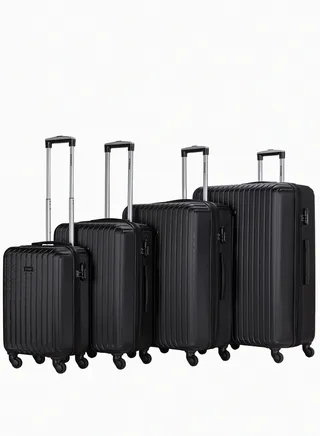 Hardside Spinner 4 Piece Luggage Trolley Set With Number Lock 