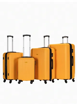 Hardside Spinner 4 Piece Luggage Trolley Set With Number Lock 