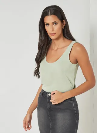 Modal Blend Tank Top Desert Sage 
