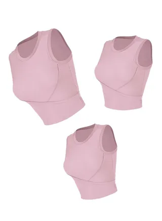 Ribbed running vest summer strap strap yoga top sleeveless back fitness underwear（Three pieces） 