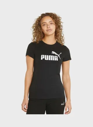 Essential Metallic Logo T-Shirt Black 
