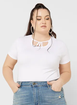 Cut Out Front Tee 
