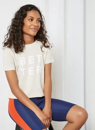 Better Print T-Shirt Beige 