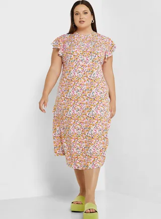 Printed Fit & Flare Dress