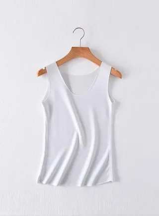 Solid Vest White 