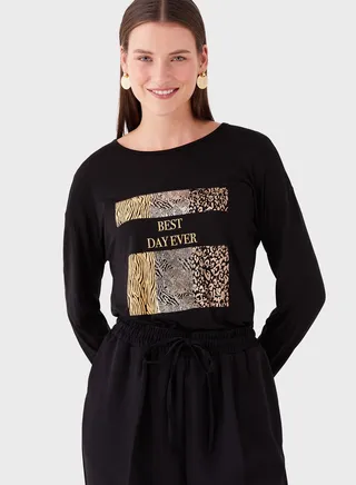 Crew Neck Graphic T-Shirt 