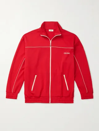 Logo-Print Jersey Track Jacket