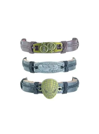 Pack Of 3 Leather Bracelet 