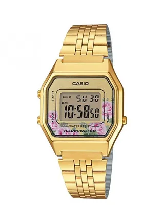 Women's Stainless Steel Digital Wrist Watch LA680WGA-4CDF - 45 mm - Gold 