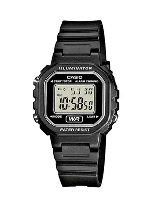 Women's Classic Stainless Steel Digital Wrist Watch LA-20WH-1ADF - 33 mm - Black 
