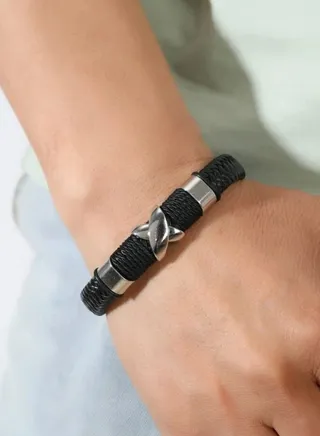 Elegant High Quality Of PU Leather Bracelet For Men 