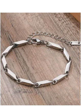 Silver Stainless Steel Bracelet For Unisex 