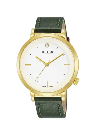 Women's Leather Analog Quartz Wrist Watch AH8390X 