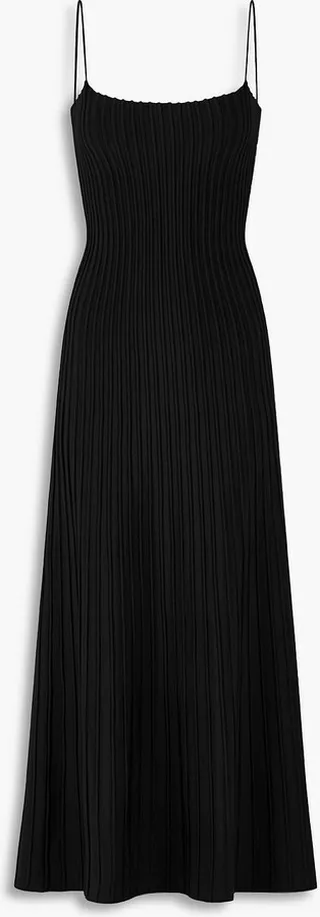 Carlotta ribbed stretch-knit midi dress