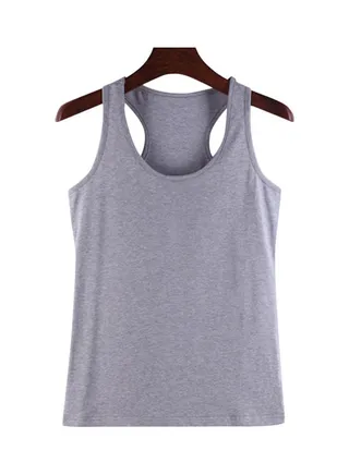 Soft Cotton Knitted Sleeveless Vest Grey 