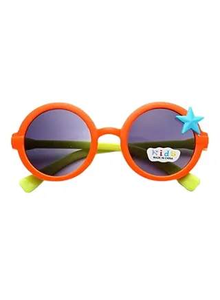 Kids' Lovely Pentagram Candy Round Polarized Sunglasses 