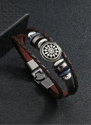 Elegant High Quality Of PU Leather Bracelet For Men 