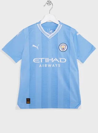 Kids Manchester City Football Home Jersey Replica Jr