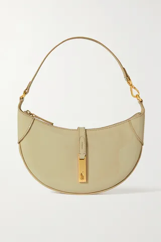 Polo Ralph Lauren - Polo Id Mini Patent-leather Shoulder Bag - Neutrals