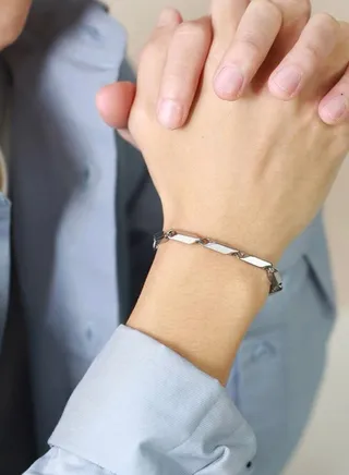 Silver Stainless Steel Bracelet For Unisex 