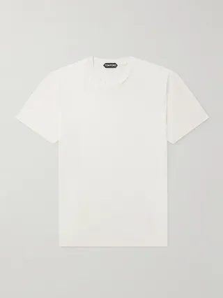 Silk and Cotton-Blend Jersey T-Shirt