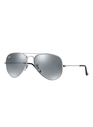 Full Rim Aviator Sunglasses - RB3025 W3277 - Lens Size: 58 mm - Silver 