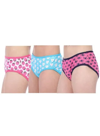 Girls Printed Underwear Pack 3 