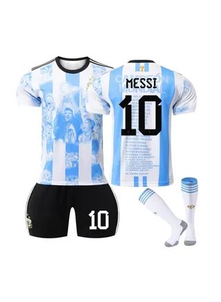 Argentina Jersey for Men & Women Kid Boy Grils T-Shirt Kit Suit National Team & Clubs Short Sleeve Uniform Sports Shorts Printed 