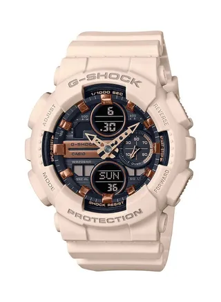 Women's Analog Plus Digital Round Water Resistance Wrist Watch GMA-S140M-4ADR 