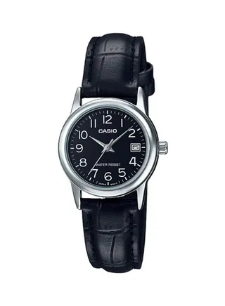 Women's Water Resistant Leather Analog Watch Ltp-V002L-1BUDF - 25 mm - Black 