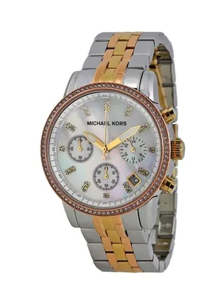 Women's Stone Studded Chronograph Watch Mk5650 