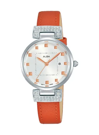 Analog Leather Watch AH7Q79X 