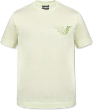Emporio Armani Logo Embroidered Crewneck T-Shirt