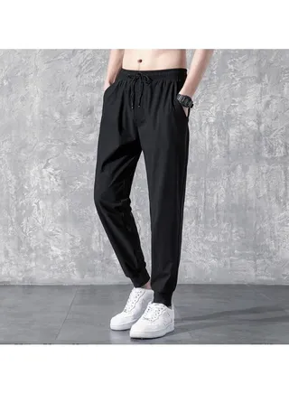Men's Casual Pants Loose Peplum Trousers 