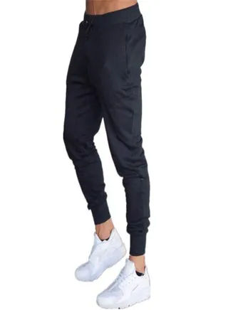 Slim Fit Casual Sports Pants Navy Blue 