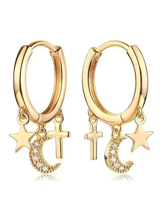 Women Gold Huggie Hoop Earrings Dangle Drop 14K Gold Filled Small Boho Beach Simple Delicate Handmade Hypoallergenic Jewelry Gift 