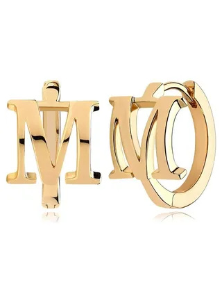 Women Huggie Hoop Earrings Gold Initial Sleeper 14K Gold Filled Small Simple Delicate Handmade Hypoallergenic Personalized Jewelry Gift - 26 Letters 